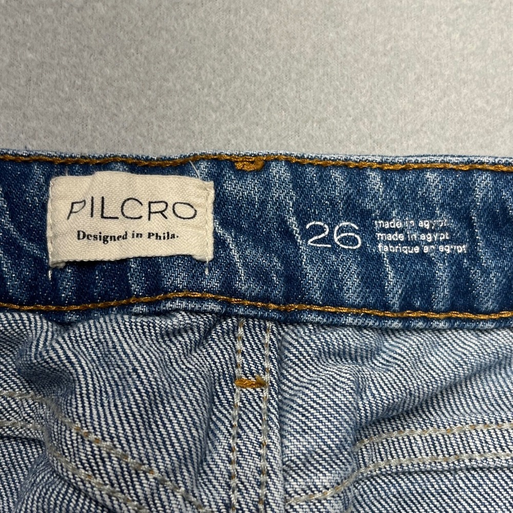 Anthropologie PILCRO Austyn High ‎ Rise Cuffed Wide Leg Jeans Women 26 Relaxed - Picture 2 of 11